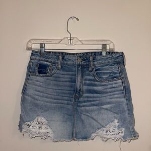 Jean mini skirt